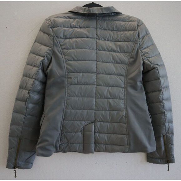 Anorak 50802CN Women's Sz S Gray Full Zip Packable Puffer Blazer Jacket - Picture 2 of 8